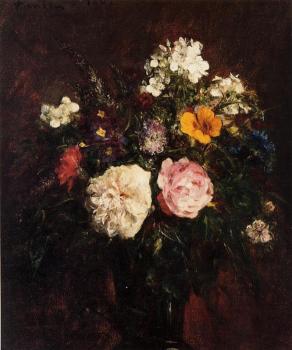 Henri Fantin-Latour : Still Life with Flowers III